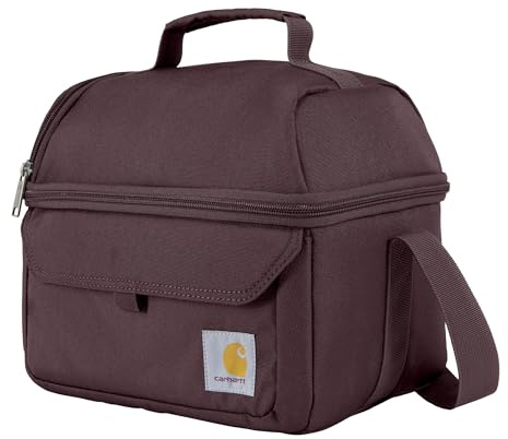 Carhartt Lonchera con dos compartimentos para 12 latas, duradera, totalmente aislada para mujeres y hombres, lonchera grande (puerto)
