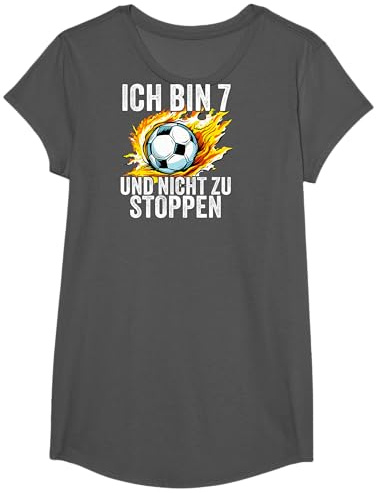 7. Geburtstag Jungs 7 Jahre Junge Fußball Fußballer Sieben T-Shirt