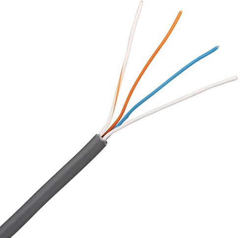 Skywalker Skyline Solid 4-Conductor Round Phone Wire (Gray / 1000ft Reel-in Box)