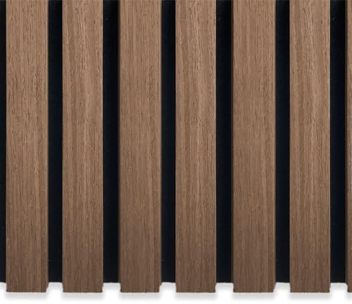 Akustikpaneele - 300 cm - Eiche Geräuchert 300 cm x 60 cm - Wandpaneel Holz 3-seitiges Holzfurnier