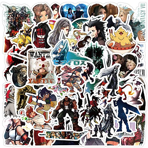 60 Stück Final Fantasy Aufkleber Auto Laptop Telefon Gitarre Skateboard Motorrad Fahrrad Stickers Set Vinyl Wasserdicht Aesthetic Aufkleber für Erwachsene