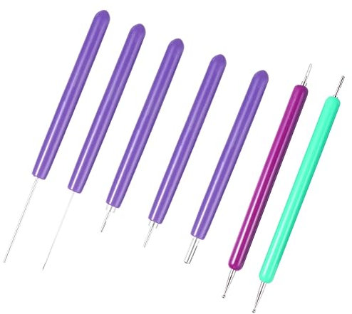 LALAFINA 7stücke DIY Teiliges Für Papierrollen-Werkzeuge Ergonomischer Handgriff Langlebige Edelstahl-Nadel Für Kunsthandwerk Und Quilling-projekte Kreative Geschenkidee Für Freunde