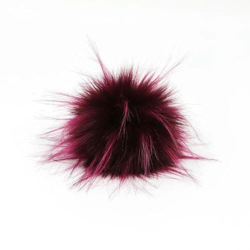 ROCILA 1 Stück 15 cm Kunstfuchspelz, Flauschiger Pompom-Ball, Farbenmix für Hüte, Charms, Accessoires, Knopf, Kindermützen, abnehmbare Strickmütze für Frauen