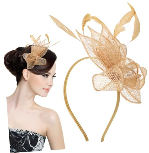 GALPADA Fascinator Stirnband Für Damen Haarspange Für Teeparty Cocktailparty Halloween Weihnachten Geeignet Für Kurzes Und Langes Haar