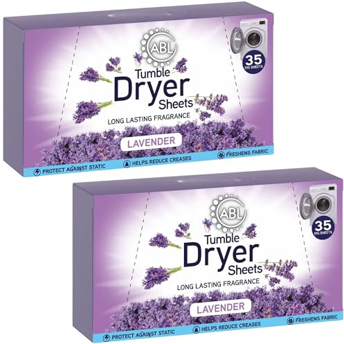 Tumble Dryer Sheets | Laundry Sheets Scented | Fabric Conditioner Sheets 70 Sheets (Lavender)