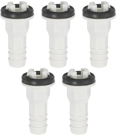 QUARKZMAN 4Pcs Conectores de Codo para Manguera de Desagüe de Aire Acondicionado con Anillos de Goma para Unidades Mini-Split y A/A de Ventana 15mm, Blanco