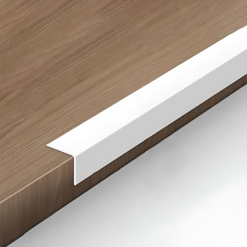 Coayuou Kantenschutzwinkel 90cm* 3 Stück Deckenleiste Alu Tape Langlebiger Schutz Abschlussleisten Küche Für Den Innenbereich, Schützt Wände Und Möbel Vor Schäden(Weiß,35 * 35mm)