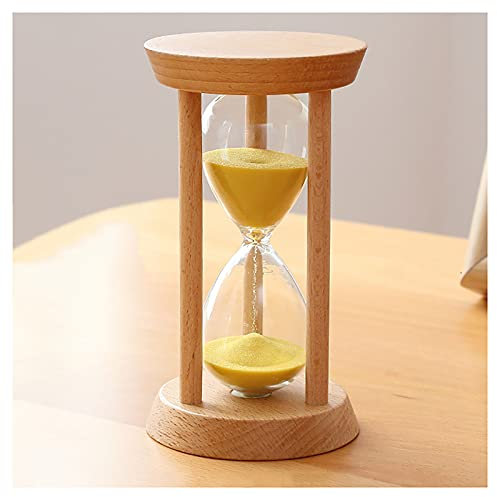 BDSHGRDH minuteur de Sable， Hourglass Sand Timer Wood/Glass Sand Timer Egg Hourglass,3/5/10/15/20/30 Minutes for Kids,Classroom,Kitchen,Games,Brushing Timer(Unique Colour,30 Minutes)