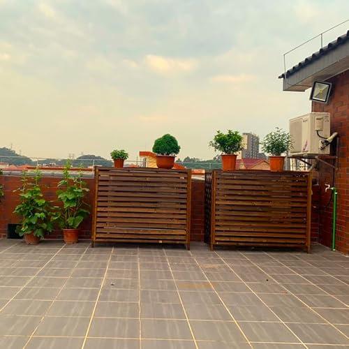 Vallas de privacidad Ocultas para Aire Acondicionado, de Madera Maciza, para Ventanas, Decorativas, para jardín, Patio, césped, Invierno y Verano. (Tamaño: 80 x 32 x 70 cm)