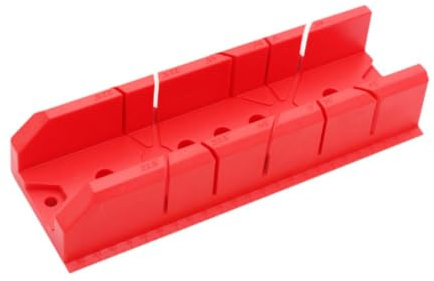 Colcolo Saw Storage Miter Box Saw Clamping Box Woodworking Tool Multifunctional Wood Cutting Hand Saw Box for DIY Pruning Trees Home, Red, 10inch