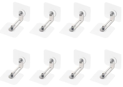 Kippsicherung Möbel Set,8 Pack MöBel Wandanker,MöBel Kippsicherung,Ohne Bohren Kippschutz MöBel Wandanker, Kippsicherung für Kleinkinder & Haustiere,Transparente Wandanker mit Selbstklebenden Schra