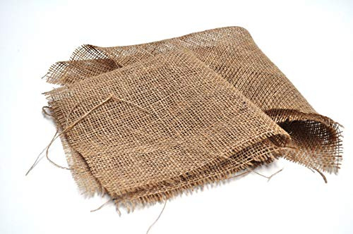 6 Peices Hessian Square Liners for Plant Baskets 45cm x 45cm, Fabric Squares for Water Garden Pond Planting Baskets, Aquaponics and Hydroponics, Aquatic Planter Lining