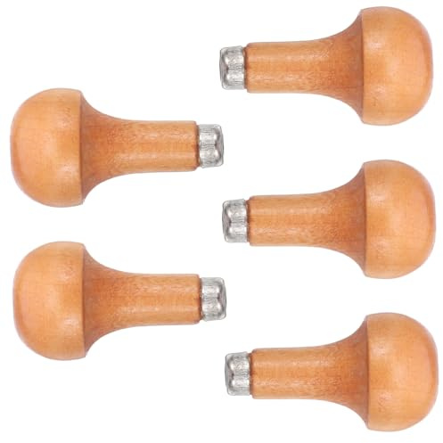 HOMSFOU 5pezzi Manici in Legno Per Bulino Impugnature Ergonomiche in Legno Design Fungo Per Utensili Manuali Per Lavorazione Del