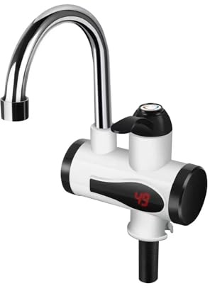 Mini grifo con calentador de agua eléctrico instantáneo sin tanque, for cocina LED 3000W(LED)