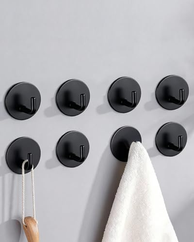 CCDecor Ganchos autoadhesivos para toallas 8 unidades de acero inoxidable