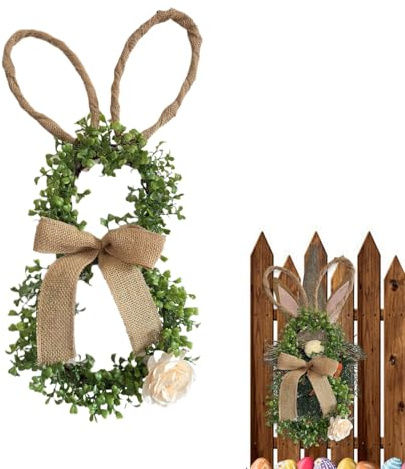 Osterkränze für Haustür, 49,6 cm - – Frühlingskranz mit und Schleife – für Frühling, Urlaub, Party, Zuhause, Outdoor, Wand, Fenster