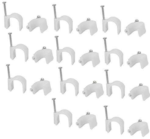 Aexit Le fil de câble électrique en plastique de 20 mm de diamètre dispose des agrafes 22pcs de clips de clou de cercle FQ806396O507601M