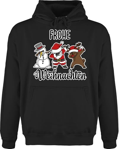 Shirtracer - Hoodie Herren Pullover Männer - Weihnachten Geschenke Christmas Bekleidung - Ho Ho Ho mit Weihnachtsmann und Weihnachtsschmuck