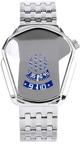 RORIOS Modische Herren-Armbanduhr, Quarz, Analog, Armbanduhr, Edelstahl, kreativ, Armbanduhr für Herren, sportlich, weiß, Armband, Weiß, Sport