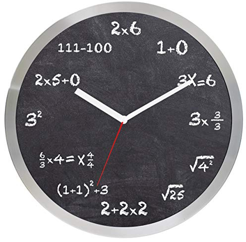 Technoline Funkwanduhr WT 8620, Design Ziffernblatt, Formel, Metall, 30cm