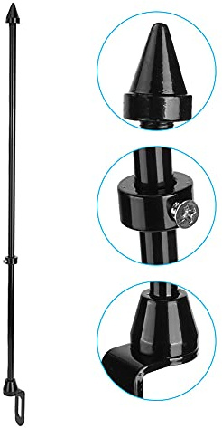 Motorrad Fahnenmast, Universal Motorrad Auto Fahnenmast Rücksitz Gep?cktr?ger Halterung Fahnenmast Zubeh?r(Schwarz)