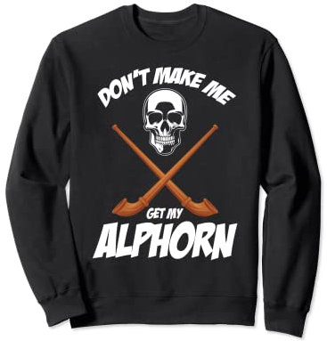 Holen Sie sich mein Alphorn von Alpen Musikinstrument in der Schweiz Sweatshirt