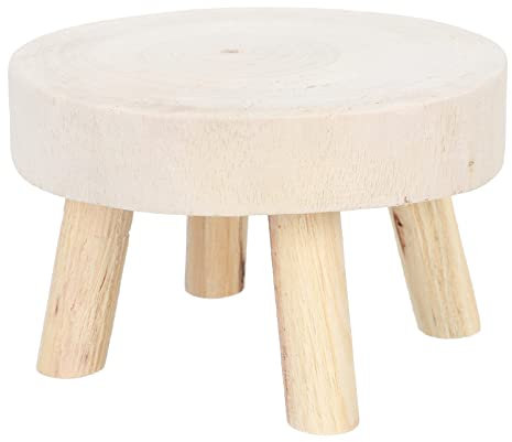 TOPBATHY Tabouret Végétal Support De Plante D'intérieur Tabouret De Plante en Bois Planteur Souche pour Pot De Fleur Support en Pot Petit Rond Table D'extrémité Présentoir Décor À La Maison