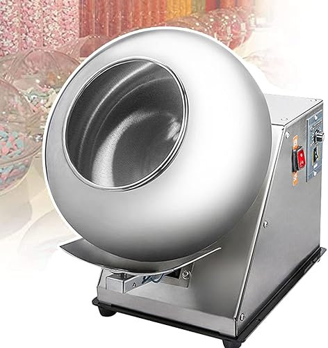 ExoticaBlend Mini-Schokoladen-Pfannenmaschine, Drehzahl Einstellbar, 2–5 kg/h Schokoladenüberzugs-Poliermaschine, Beschichter, Zuckerkugel-Beschichtungs-Trocknungsmaschine