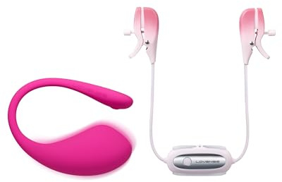 LOVENSE Lush 3 Bullet-Vibrator + LOVENSE Gemini Vibrierende Nippelklemmen Sexspielzeug Fernbedienung Vibrator für Frauen Männer Paare
