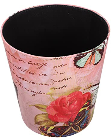 IMIKEYA Poubelle Cuir Pu Vintage Corbeille à Papier Sans Couvercle Poubelle De Bureau Et Maison Multifonction Pour Chambre Et Espace De Travail