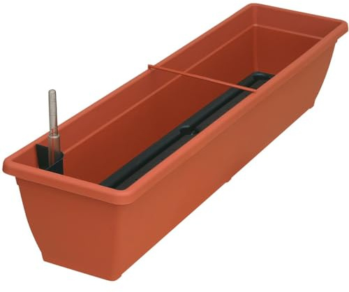 Geli Balkonkasten Aqua Toscana Terracotta 80 cm mit Bewässerungssystem - Kunststoff