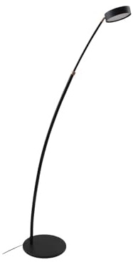 Lucande LED Stehlampe (Bogenleuchte) Boga dimmbar (Modern) in Schwarz aus Metall (1 flammig,) - Bogenlampe Stehleuchte Floor Lamp Standleuchte Wohnzimmerlampe Wohnzimmerleuchte