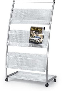 Zeitschriftenständer, bodenstehend, Zeitungsständer, Informationsständer, Zeitschriftenständer, Aufbewahrung, Bücherregal, Metall, Eisenboden, mobiler Werbeständer, Prospekthalter, Bücherregal