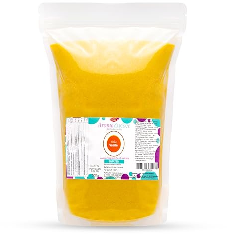 Premium Farbzucker 500 g Aromazucker für Zuckerwatte Bunt Zuckerwattezucker (500 g, Vanille)