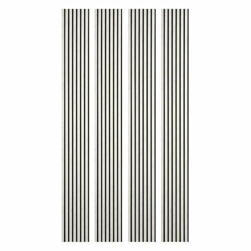Lot de 4 Panneaux tasseaux Bois 250 x 30 x 1,9 cm - décor marbre Blanc/Feutrine Noir - 3m²