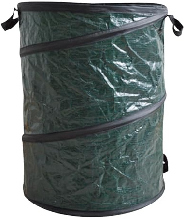 Aurexis Garten-Laubsack 180 L – Pop-Up Gartensack aus robustem PE – 56x71 cm – Selbststehender Gartenabfallsack – Grün, faltbar & wiederverwendbar