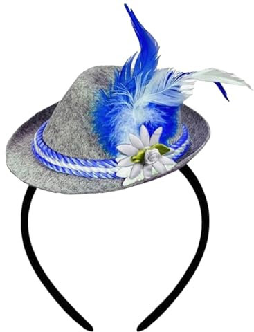 Oktoberfest Hut, Trachtenhut Herren Damen Feder, Stylisch Klassiker Oktoberfest Accessoires Kopfbedeckung Lustig Unisex Trachten Hut Bayern Filzhut Modern Jagdhut Mit Feder Für Bierfest Party