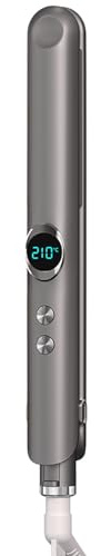Eachans Hair Straightener, Travel Flat Iron Anti-Scald - Mini Ceramic Hair Straightener with 1.7 m Power Cord, 150°C-200°C Multiple Heat Settings, Travel Size (Gray)