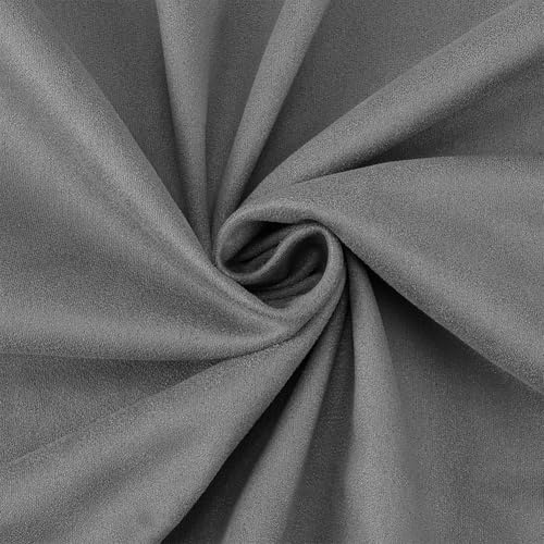 BENECREAT Panno Anti-Ossidazione per Argento, Panno Protettivo per Lucidatura Da 150x100cm, In Finta Pelle Scamosciata, per Posate, Argenteria, Cucina Domestica (Grigio)