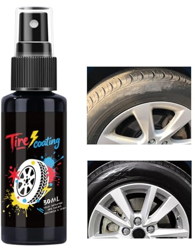 Spray Lucidante Per Pneumatici - Agente Di Rivestimento Nano Per Pneumatici Resistente Ai Raggi UV | Agente Rinnovante Per Cerchi - Per Motocicli, Auto, SUV, Detailing, Manutenzione E Restauro