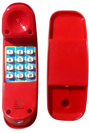 BEALIFE Spielzeugtelefon als Zubehör für Klettergerüste für Kinder fördert fantasievolles Spielen und REGT zu Aktivitäten im Freien an, Rot, 21.5 x 6 x 8 cm
