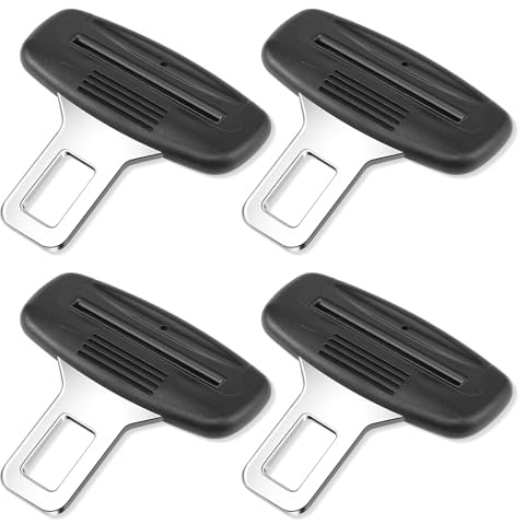 EAVUYIS 4pcs Almohadillas para Cinturón de Seguridad,Cinturón de seguridad Ganchos Accesorios, Apto para la Mayoría de Los Coche