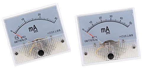 ZGUZMCMK 2 Pezzi/Set 0 30mA a 0 50mA Amperometro Analogico Da Pannello Manometro Corrente
