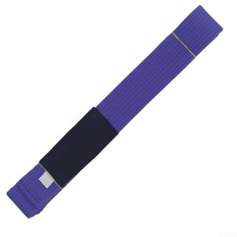 BJJ bälte bomull 245 cm med ränder | Bomull, mjuk känsla, perfekt för daglig träning, storlek A1 (245 cm), vit till svart
