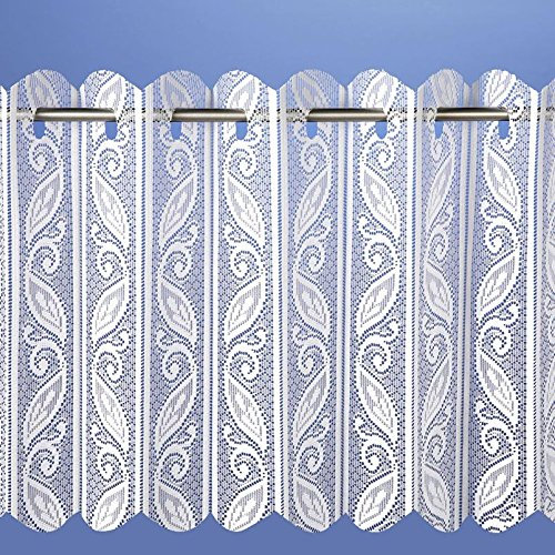 CORSICA WHITE LACE LOUVRE VERTICAL PLEATED WINDOW BLIND PANEL NET CURTAIN WHITE 72 Drop Curtains At Home