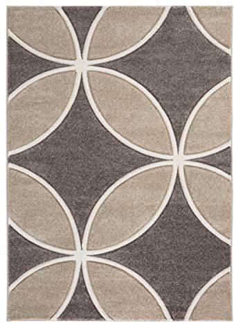 Luxor Living Teppich Violin moderner Webteppich, 100% Polypropylen Hellbraun 120 x 170 cm