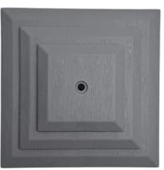Linic Plastics Pack of 15 Plastic Fence Post Caps in Grey to fit a 3 Square Fence Post, Rot Proof. (GT0045). UK Made. Free UK Postage
