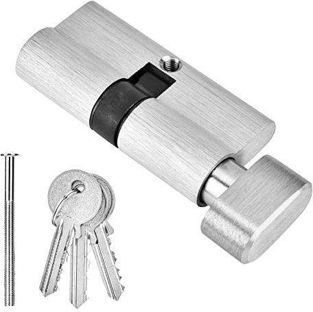 Door Lock Cylinder with Keys, 65mm Copper Single Open Anti-Theft Corrosion-Resistant and Anti-Rust Door Lock Cylinder, Suitable for Wooden Doors, Aluminum Door