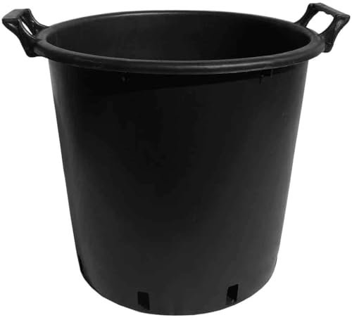 Elixir Gardens Heavy Duty 30 Litre Black Plastic Outdoor Plant Pots with Handles | Quantities available 1-10 | x 10