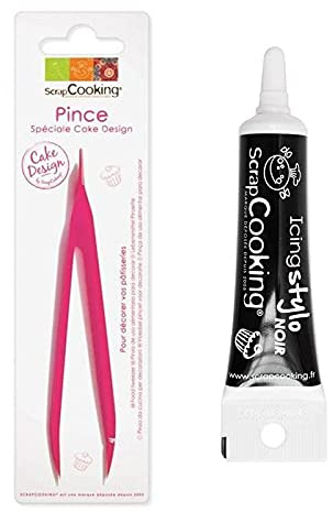 Pince à Pâtisserie + Stylo de glaçage noir